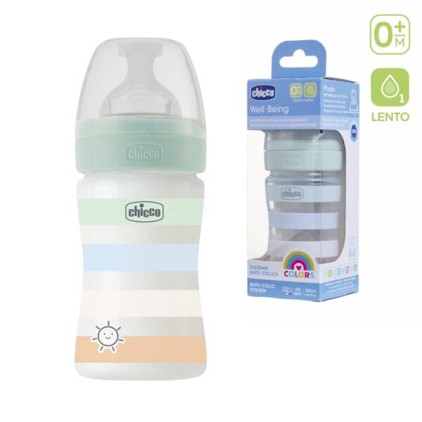 mamadera well being 150ml verde