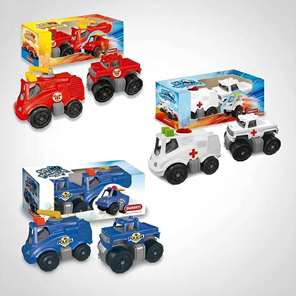Set Autos Duravit, Consultar Modelo ( Policia - Emergencias - Bomberos )