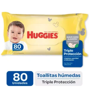Toallitas Huggies triple protección 80 unidades