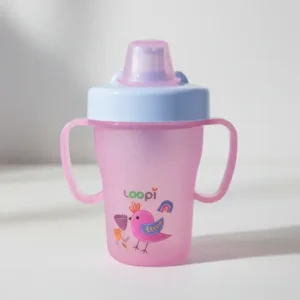 Vaso Loopi Pico Duro Y Asas 200ml +6m (Rosa, Celeste o Verde Agua)