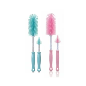 Set Cepillos Limpia Mamaderas Y Tetinas Loopi De Silicona