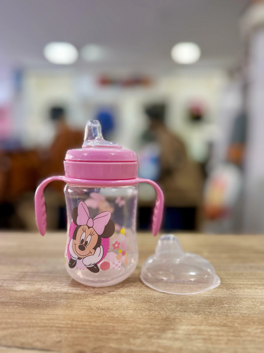 Vaso Disney Antiderrame Tetina Silicona Rosa