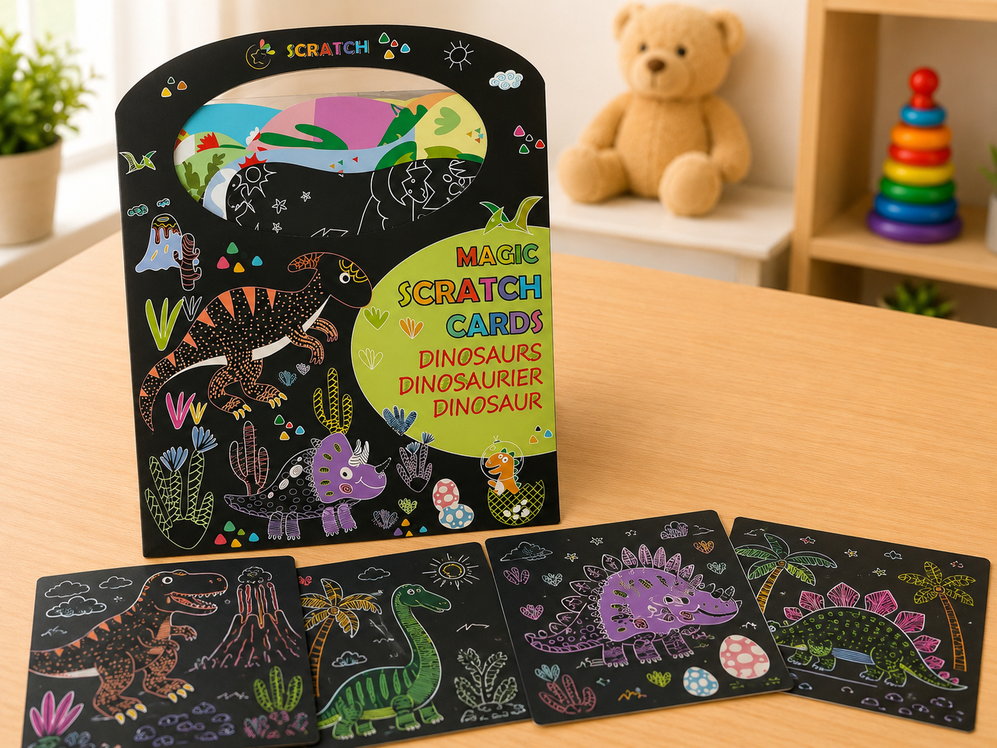 Scratch Cards Para Raspar Multicolor Hojas Magicas Papel