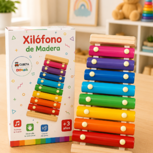 Xilofon Didactico de Colores  Cubeta Toys ( Sin Caja)