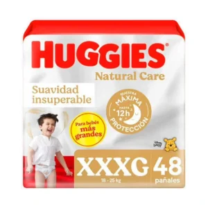 Pañal Huggies Natural Care Xxxg x48 Unidades